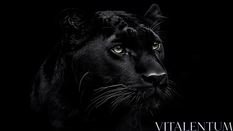 Black Panther's Piercing Gaze in Shadow.