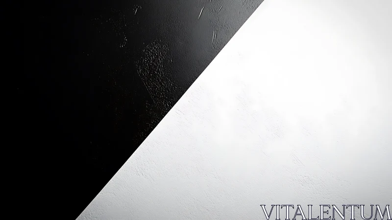 Diagonal boundary of textured black and white planar fields.