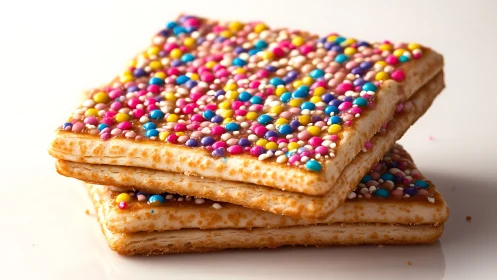 Sprinkle-topped cracker stack that feels like a tiny party.