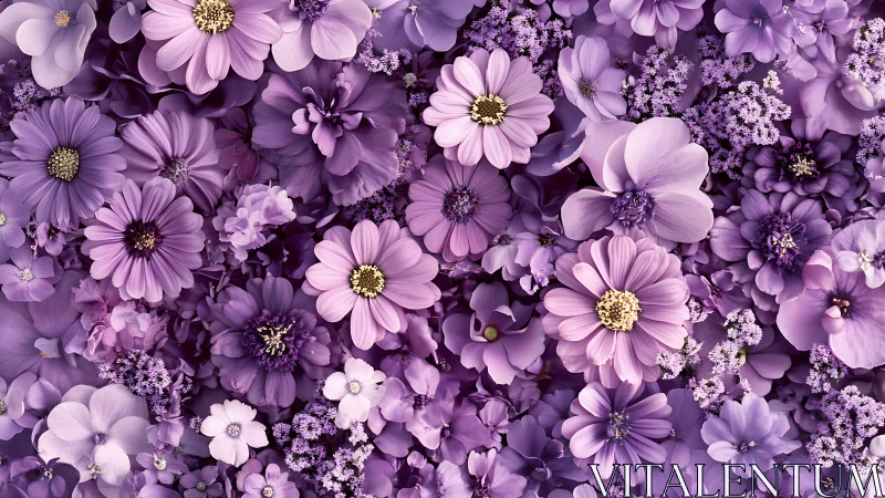 Purple Flowers in Full Bloom. A Lush Garden Escape.