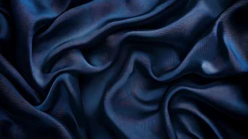 Luxurious Blue Fabric Waves in Elegant Motion.