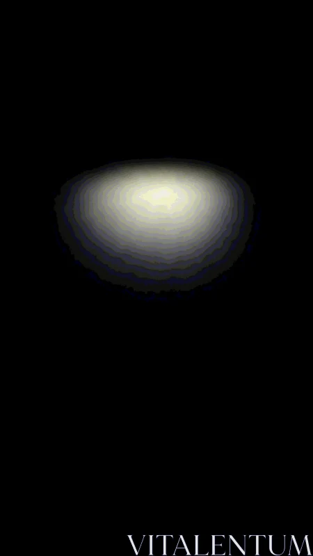Quantized spotlight gradient on black void background.