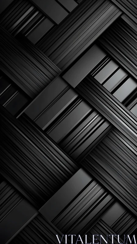 Bold black geometric weave celebrates clean modern texture