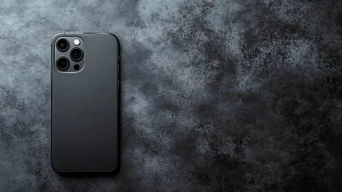Sleek Dark Smartphone Showcases Modern Camera Technology
