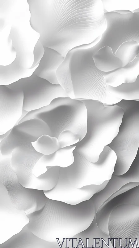 Soft white petals drift together in a gentle sculpted bloom