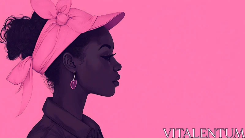 Graceful profile in soft pinks and heartfelt quiet style.