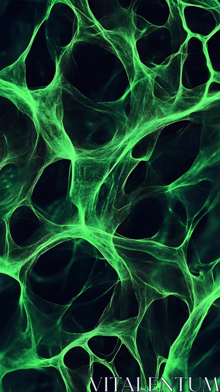 Green filament network forms layered translucent mesh structure