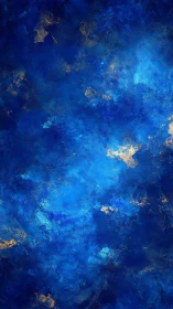 Saturated cobalt abstraction with dispersed metallic veining.