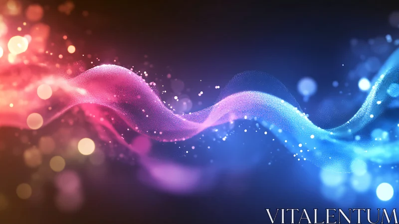 Color-swept quantum waves whisper through glittering night