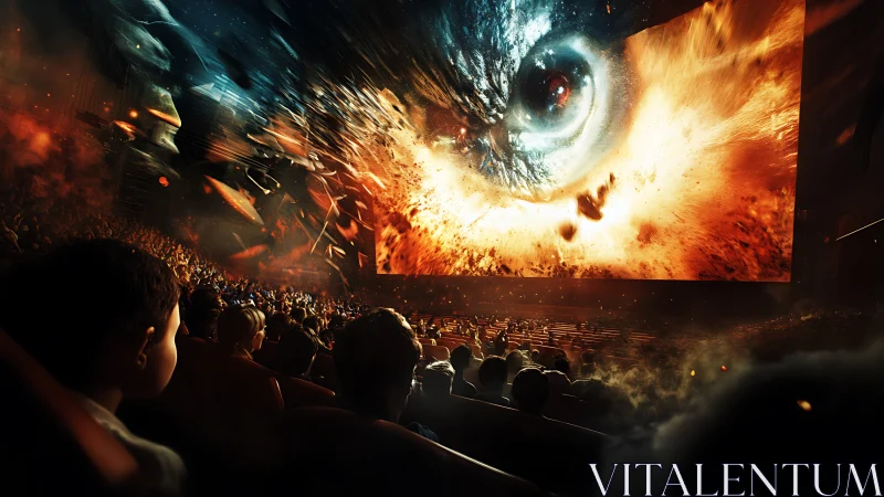 Cosmic eye explosion pulls a movie crowd into its orbit.