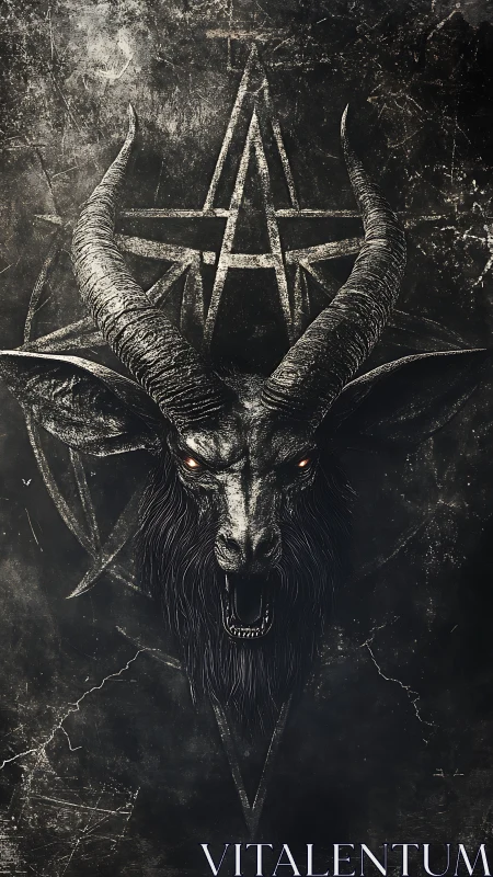 Storm-lit horned guardian before a worn sigil circle.