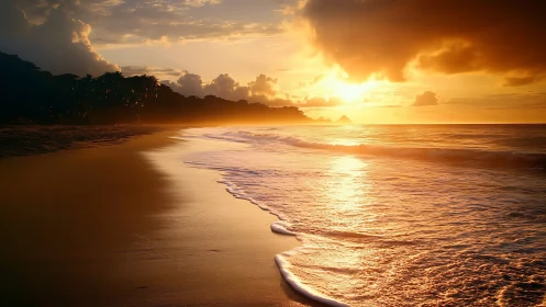 Littoral wavefront under high-dynamic-range sunset illumination.