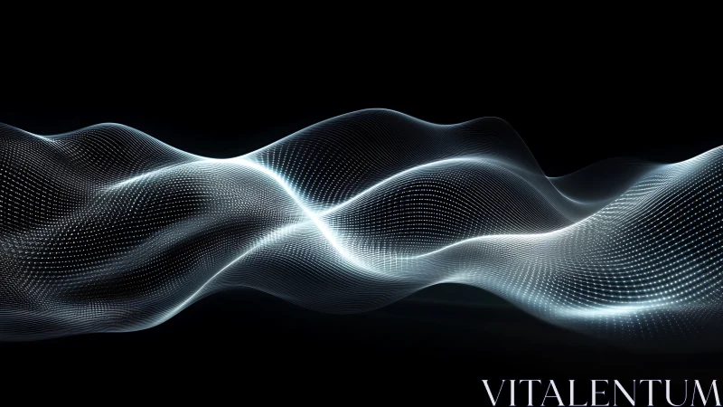 Gentle luminous data waves drifting through quiet space.