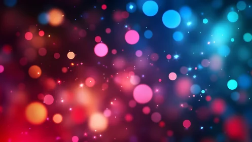 Colorful bokeh lights background in abstract digital art style.