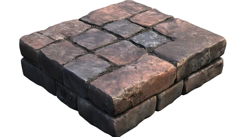 Weathered cobblestone module with high-fidelity surface erosion.