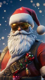Tactical Santa avatar in high-detail 3D character render.