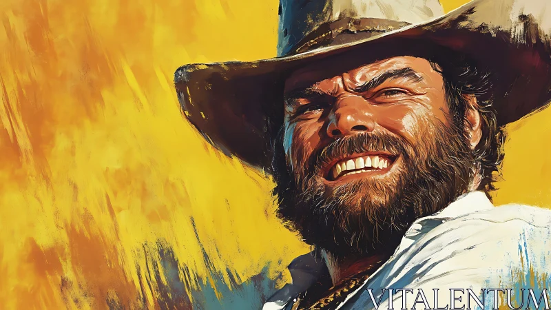 Sunburned cowboy laughter ignites the painted frontier sky