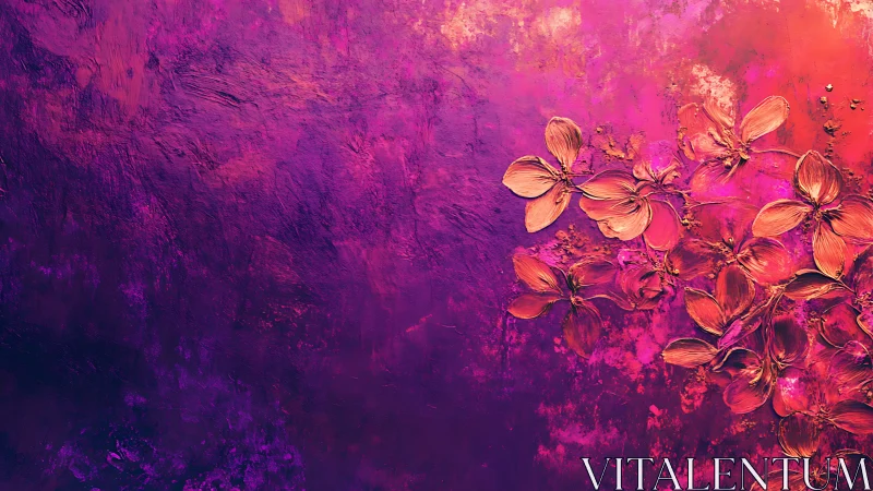 Floral Luminescence Against Magenta Abstraction.