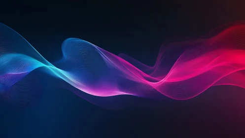 Luminous gradient waves flowing across deep digital space.