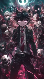 Demonic boy leads monstrous gang through neon chaos