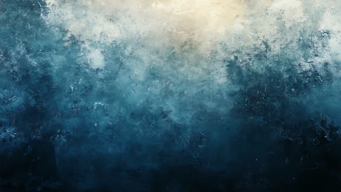 Moody blue abstract gradient suggests mist over deep water