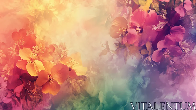Cascading Flowers in Gradient Light.