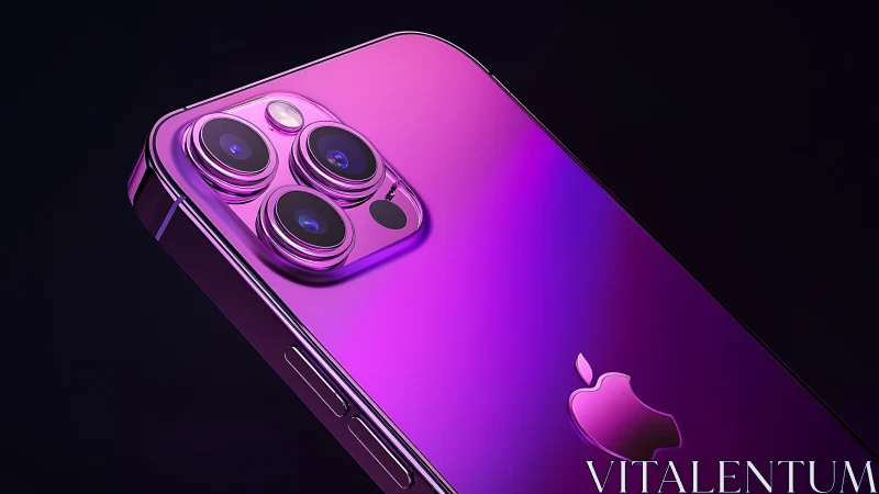 Pink-to-Purple iPhone 14 Pro Max Showing Triple-Lens Camera Array.