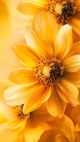 Golden Sunflowers in Warm Luminous Composition