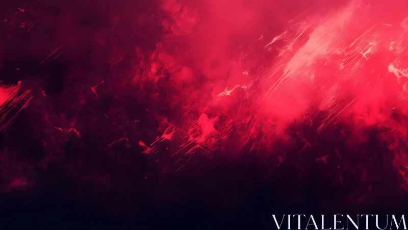 Vivid Red and Pink Abstract Cloud Texture Digital Art Background.