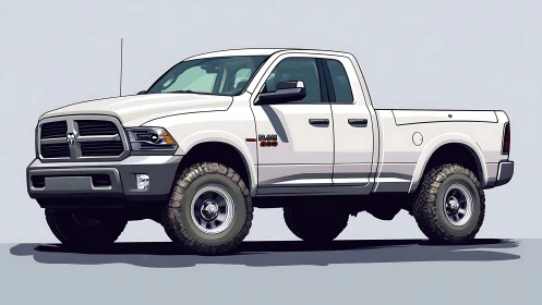Rugged white pickup truck ready for everyday adventures.