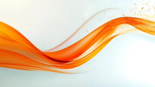 Molten citrus ribbons glide across a soft winter sky