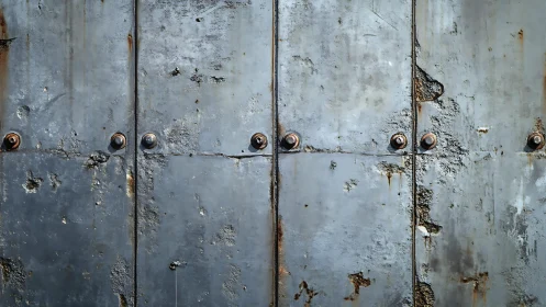 Rusted steel panels whispering stories of weathered time.