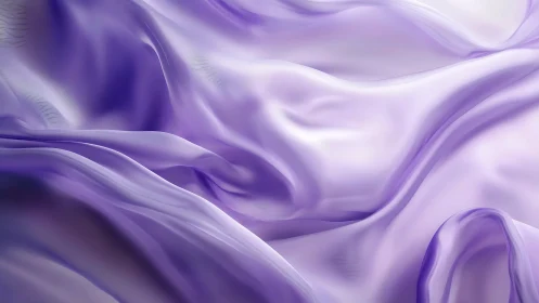 Lavender silk folds shimmer softly in a calm abstract scene