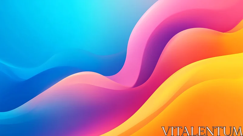 Vibrant gradient waves with flowing abstract color fields.