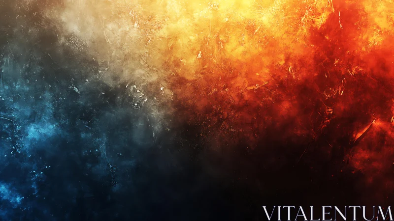 Abstract Fire and Ice Texture with Vivid Contrasting Colors.