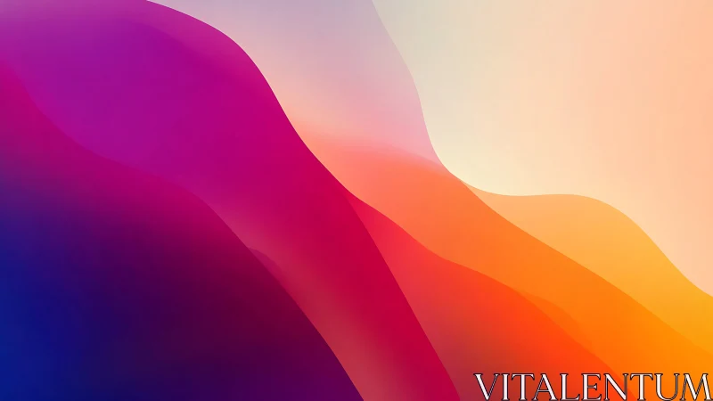 Gentle color waves flow in a warm, uplifting abstract scene