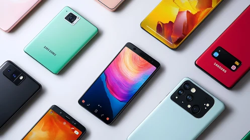 Samsung Galaxy Spectrum: Contemporary Devices in Vivid Color Harmony.