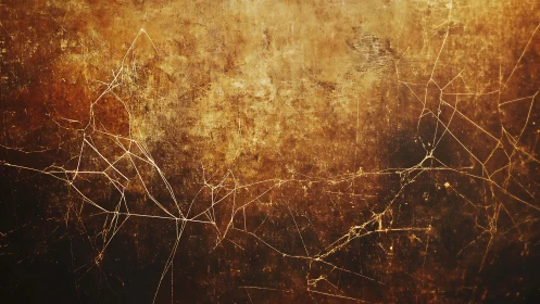 Cracked golden textured background with abstract grunge style.