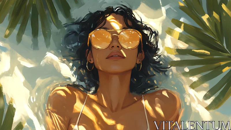 Sunlit poolside daydream with golden summer reflections.