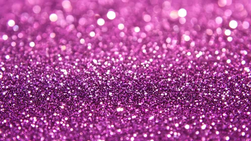 Pink glitter macro field with glowing bokeh highlights.