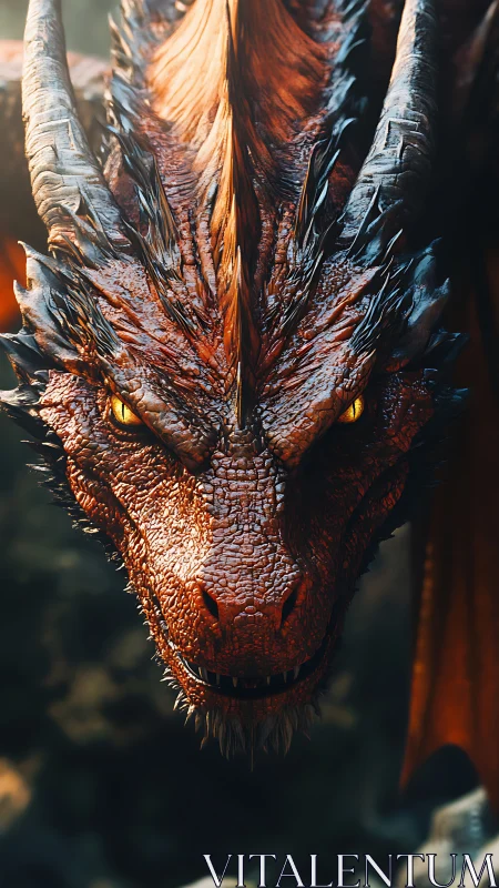 Hyperdetailed red dragon head renders with cinematic subsurface glow