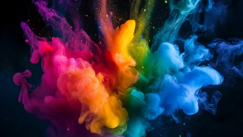 Color storms erupt midair, weaving nebulae of liquid light