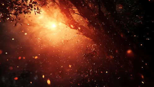 Pyrolytic Particle Cascade: Golden-Amber Combustion Dynamics with Thermal Luminescence