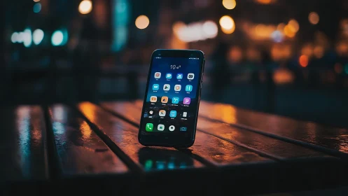 Glowing Digital Companion Illuminates Urban Night.