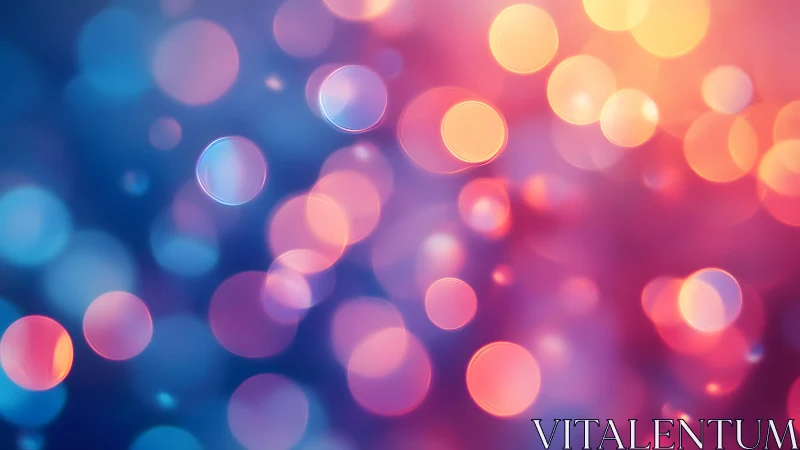 Vibrant bokeh lights in dreamy abstract style on colorful background.