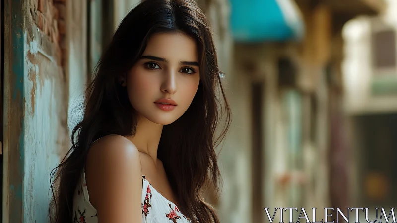 Soft summer light on a quiet city street portrait.