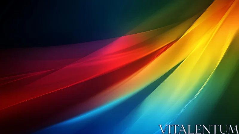 Flowing spectral ribbons on deep gradient backdrop.