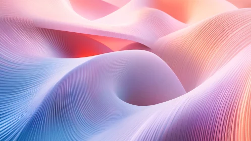 Soft pastel waves in a dreamy flowing digital landscape.