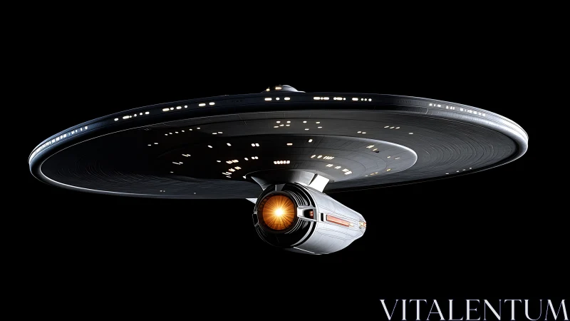 Large disc-shaped spacecraft with central engine module.