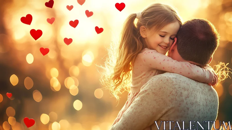 Golden Hour Embrace: Pure Love Glowing Through Warm Light.